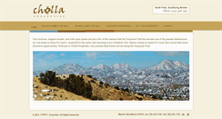 Desktop Screenshot of chollaproperties.com