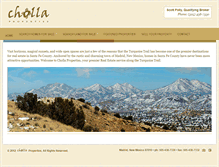 Tablet Screenshot of chollaproperties.com